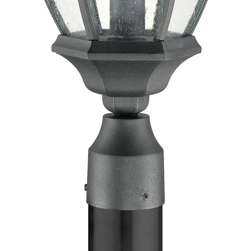 Elk Home Covington Black 9.5 Inch Wide 1 Light Post Light - N/A