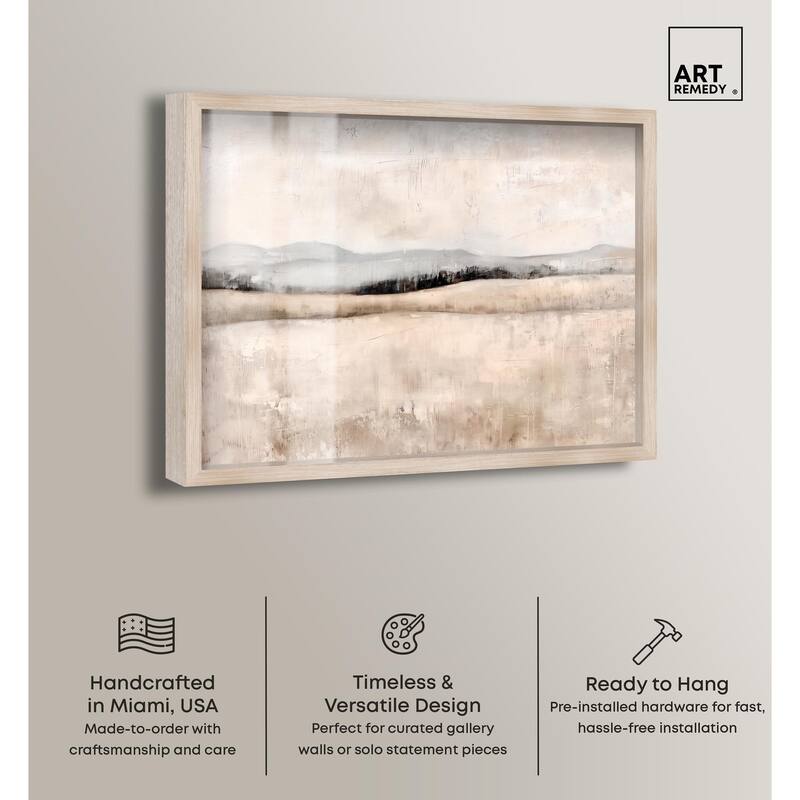 Distant Hills I Shadowbox by Art Remedy