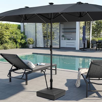 Patio HDPE Plastic Free Standing Market Umbrella Base with Wheels