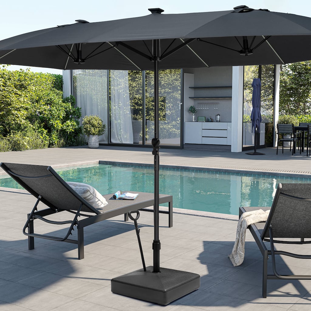 Patio HDPE Plastic Free Standing Market Umbrella Base with Wheels
