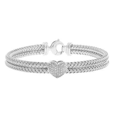 EFFY 925 Silver Heart Bracelet