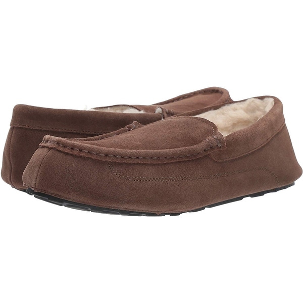 Essentials Mens Leather Moccasin Slipper