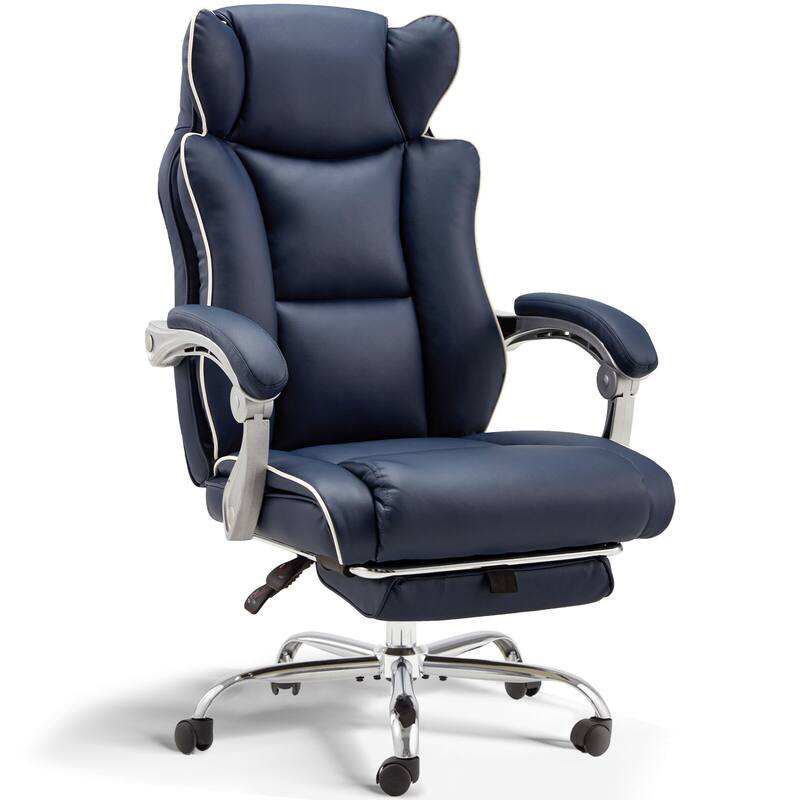 Ergonomic High Back Office Chair w/ Footrest, Linkage Armrests, Lumbar Support