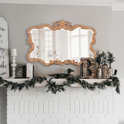 Allan Andrews Gold Ornate Framed Decorative Wall and Accent Mirror - 38"W x 27"H