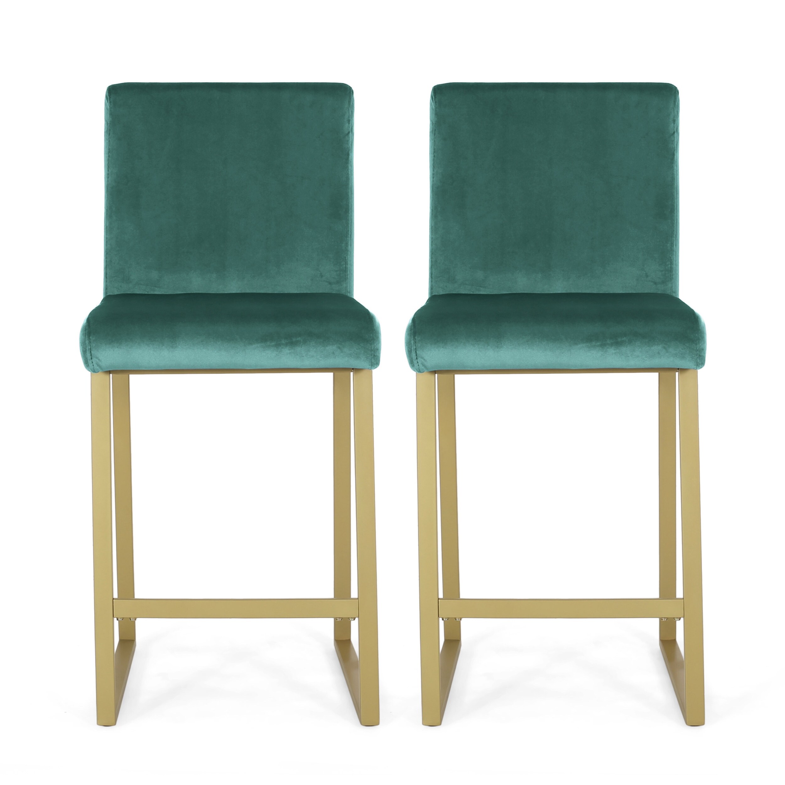 Toucanet Modern Glam Velvet Barstools Set of 2 by Christopher Knight Home