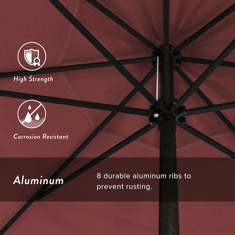 North Bend 7.5-foot Crank Lift Auto Tilt Sunbrella Fabric Patio Umbrella by Havenside Home