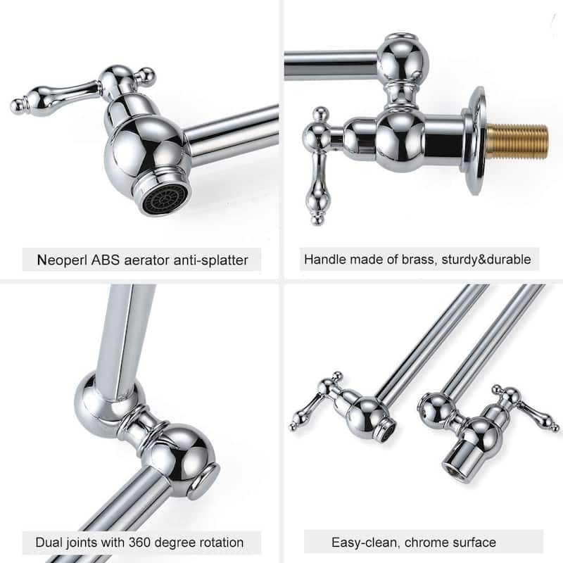 Proox Pot Filler Faucet Wallmount Commercial Kitchen Folding Faucet