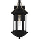 preview thumbnail 3 of 5, Crestfield 1-Light Matte Black Outdoor Wall Lantern