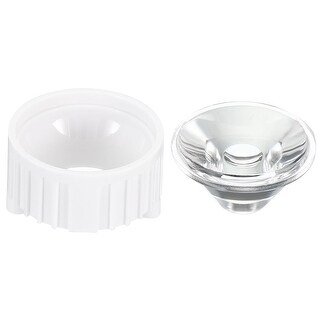 100pcs 60° LED Lens With 20mm Black Holder For 1W/3W High Power LEDs – Screw Mount