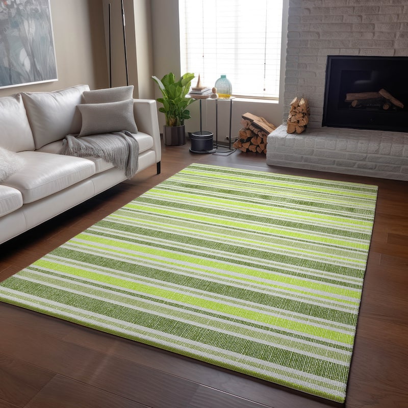Premium Washable Super Soft Modern Cabana Stripe Mayfield Rug