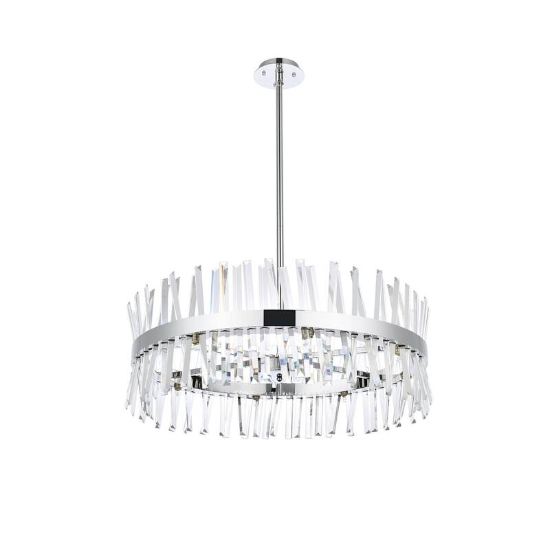 Indigo Home 32 inch crystal round chandelier light