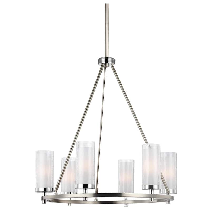 Generation Lighting Jonah Medium Period Uptown Chandelier - 26.38 - 26.38 - Silver