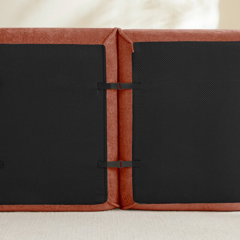 GDFStudio - Modular 3-Seater 108.66" Boneless Velvet Sofa