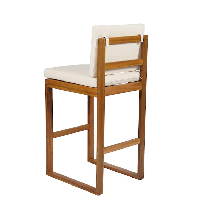 Christopher Knight Home Cole Outdoor Acacia Wood Barstool (set of 2)
