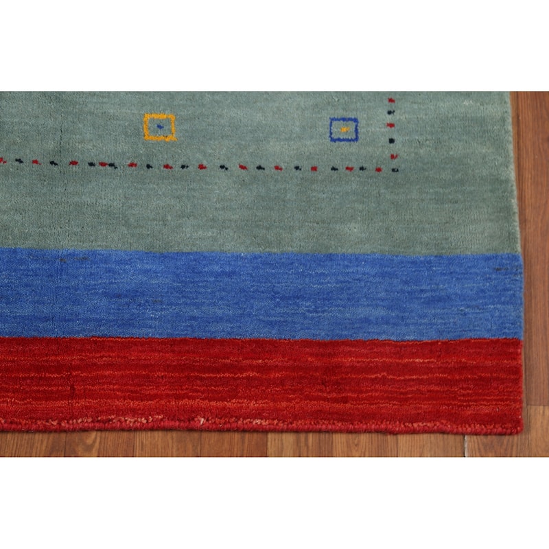 Gabbeh Oriental Accent Rug Hand-Knotted Wool Carpet - 3'11"x 5'8"