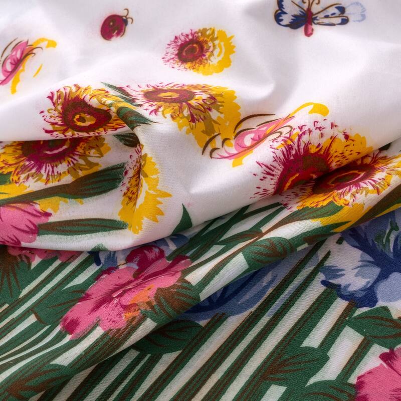 Ruffle Sunflower Tier and Valance Kitchen Curtain Set