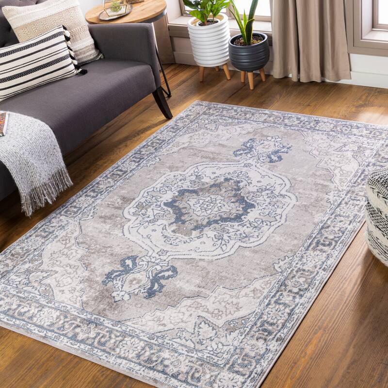 Artistic Weavers Akiva Vintage Medallion Area Rug - 7'9" x 9'6" - Navy