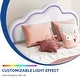 preview thumbnail 16 of 33, Moasis PU Adjustable Cloud Headboard Bed Frame Platform with LED