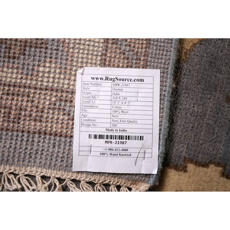 Blue Oushak Oriental Area Rug Handmade Wool Carpet - 8'2" x 10'2"