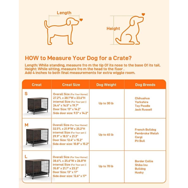 Small Dog DualEntry Kennel Dog Crate Furniture Meets Elegant End Table