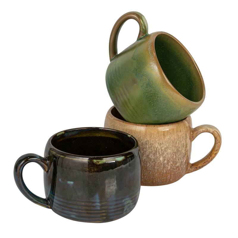 Stoneware Mug with Rustic Finish - 5.5"L x 4.1"W x 3.1"H