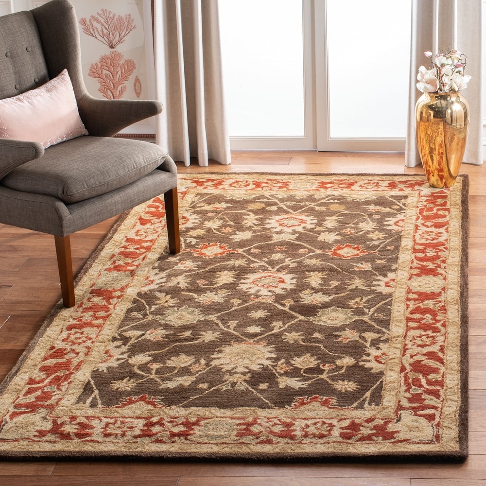 SAFAVIEH Handmade Anatolia Evanthia Traditional Oriental Hand-spun Wool Rug