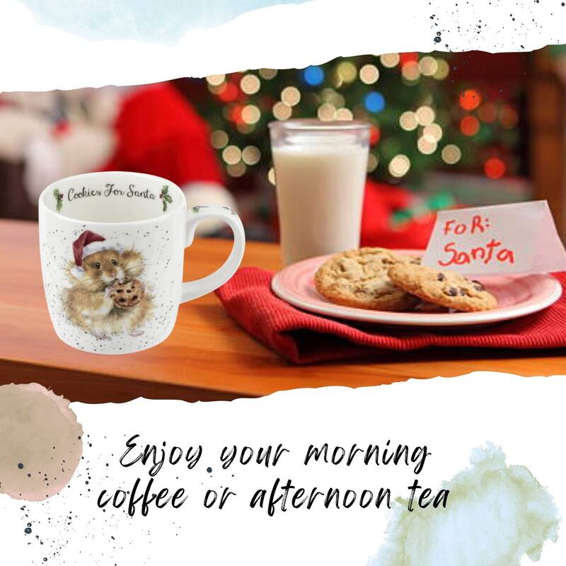 Royal Worcester Wrendale Designs Cookies For Santa Mug
