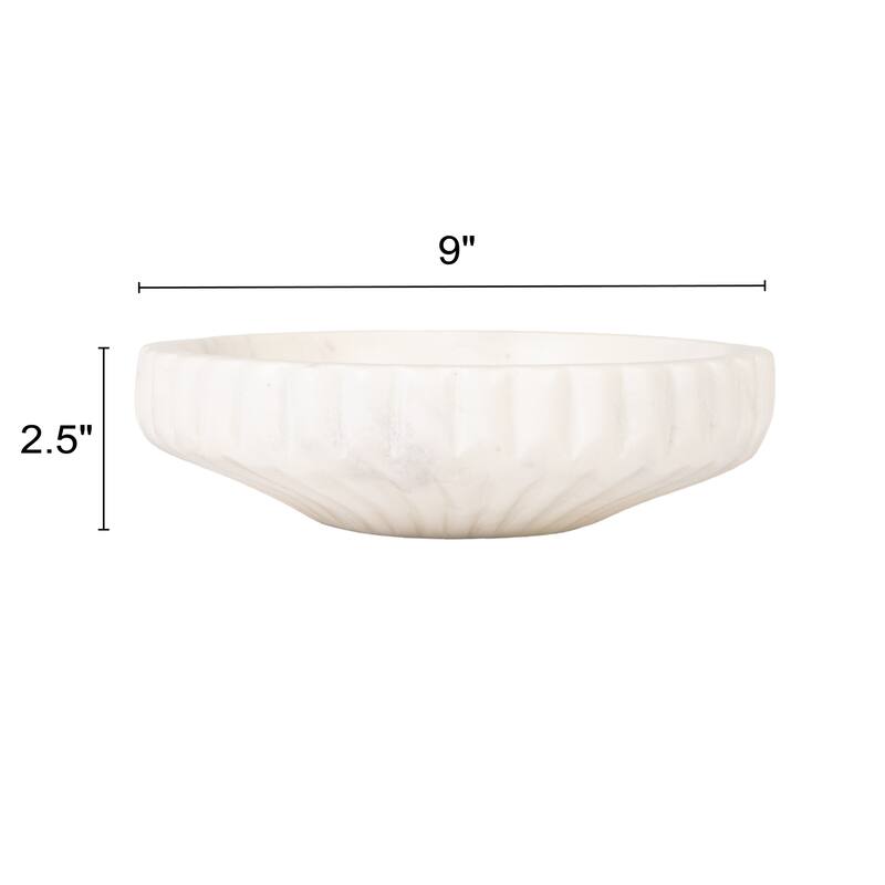 Marble Bowl - 9.0"L x 9.0"W x 2.5"H