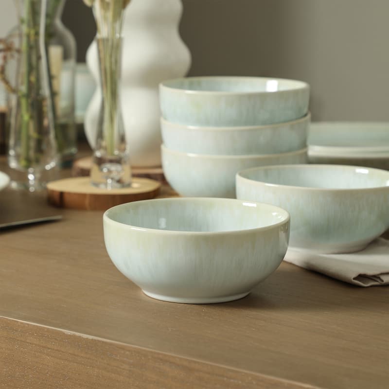Stone Lain Riley Stoneware Dinnerware Set with Reactive Glaze