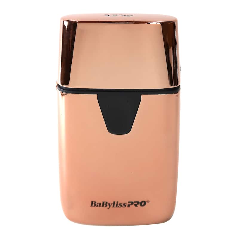 BaByliss Pro LIMITED EDITON UVFOIL UV-Disinfecting Metal Double Foil Shaver #FXLFS2RG (Rose Gold) + Fade Brush + 9" Comb