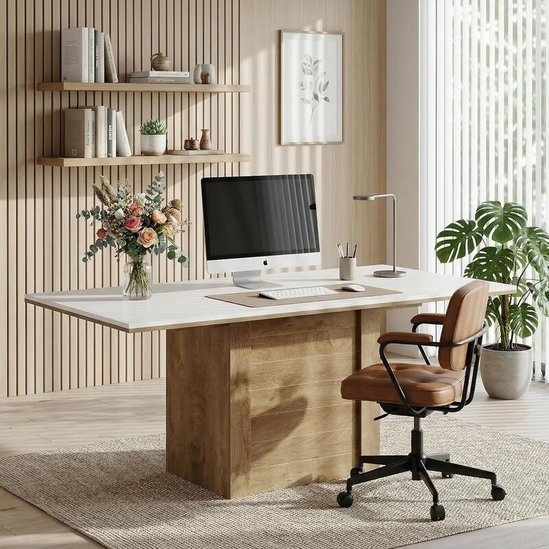 Conference Table for 6-8 People, 4.59 ft Meeting Table, Seminar Table for Office Conference Room, Training, Seminar