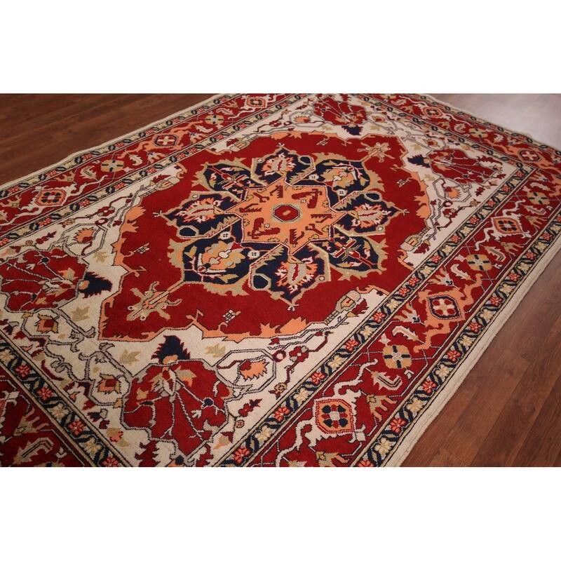 Red Sultanabad Oriental Area Rug Handmade Wool Carpet - 8'0" x 9'8"