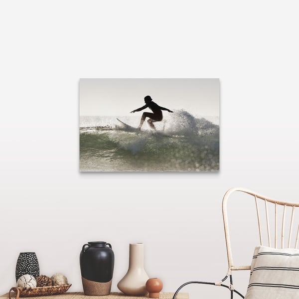 Shop Man Surfing Canvas Wall Art Overstock 16377587