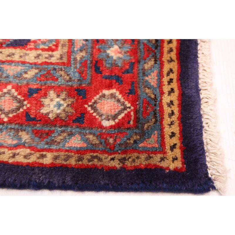 ECARPETGALLERY Hand-knotted Andelz Navy Wool Rug - 3'11 x 10'5