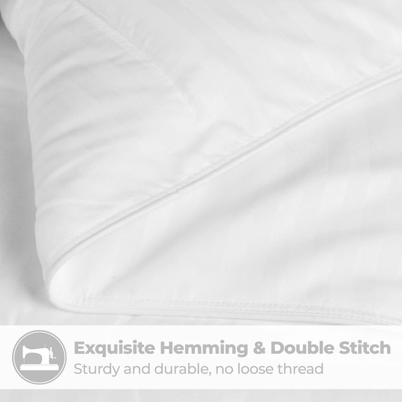 Superior 1 cm Striped Brushed Microfiber Reversible Down Alternative Comforter
