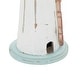 preview thumbnail 4 of 5, White Wood Light House Decorative Sculpture - 6 x 6 x 15