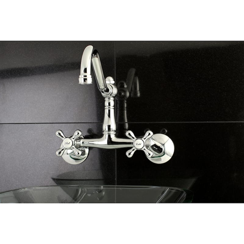 Vintage 6" Adjustable Center Wall Mount Kitchen Faucet