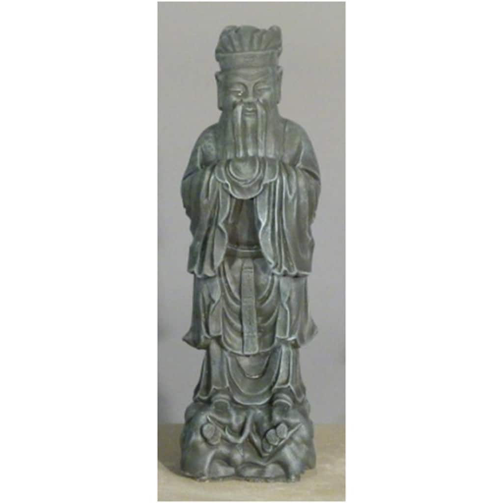 Confucius Outdoor Garden Statue - 25" - Limestone Finish