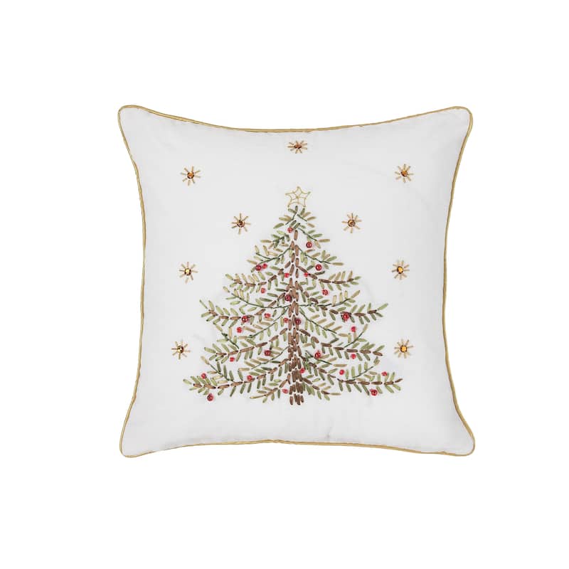 18" x 18" Christmas Tree Accent Throw Pillow