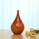 preview thumbnail 6 of 4, Luxury Lane Hand Blown Red Orange Abstract Art Glass Cane Sculpture - 10