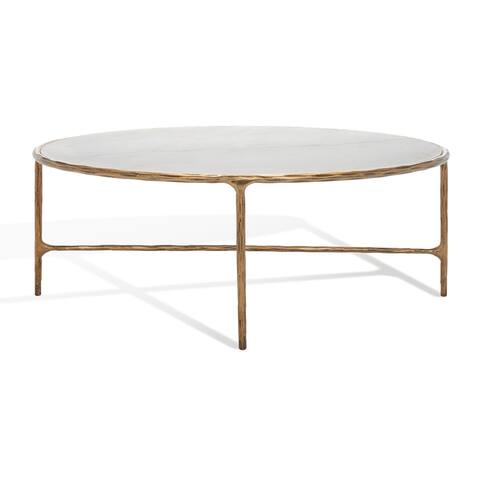 SAFAVIEH Couture Jessa Oval Metal Coffee Table - 40 IN W x 30 IN D x 15 IN H