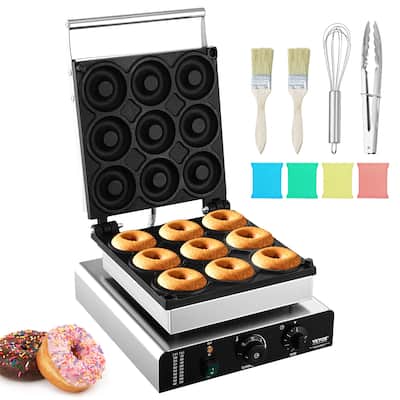 VEVOR Electric Donut Maker Commercial Doughnut Machine with Non-stick Surface for Restaurant and Home Use