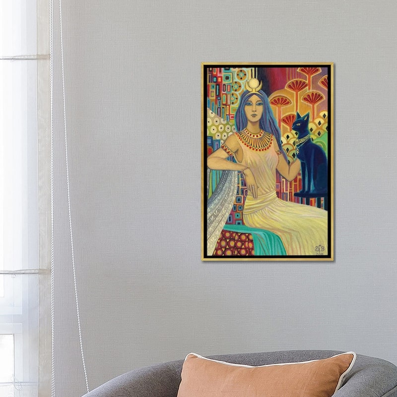 iCanvas "Bast- The Cat Goddess" by Emily Balivet Framed Canvas Print