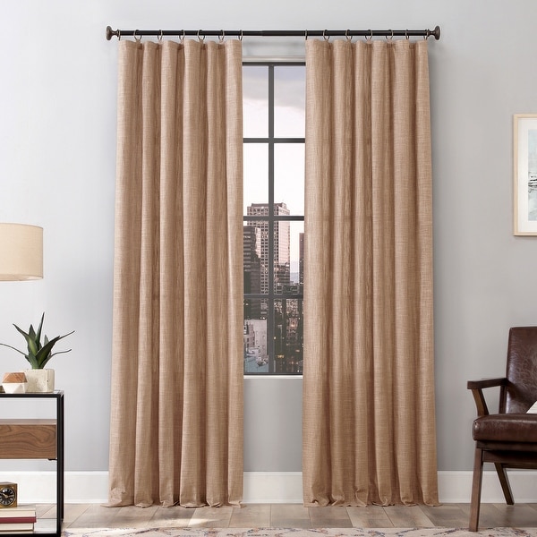 Scott Living Delton Stonewashed Cotton Semi-Sheer Ring Top Curtain Panel, Single Panel. Opens flyout.
