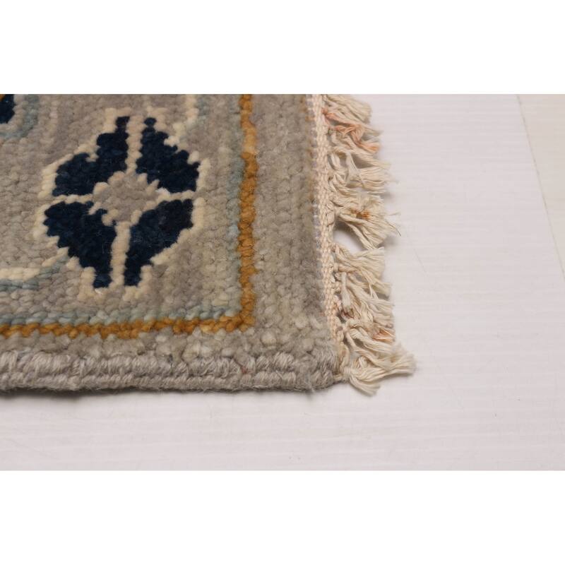 ECARPETGALLERY Hand-knotted Modern Oushak Light Grey Wool Rug - 12' 1" x 14' 9"