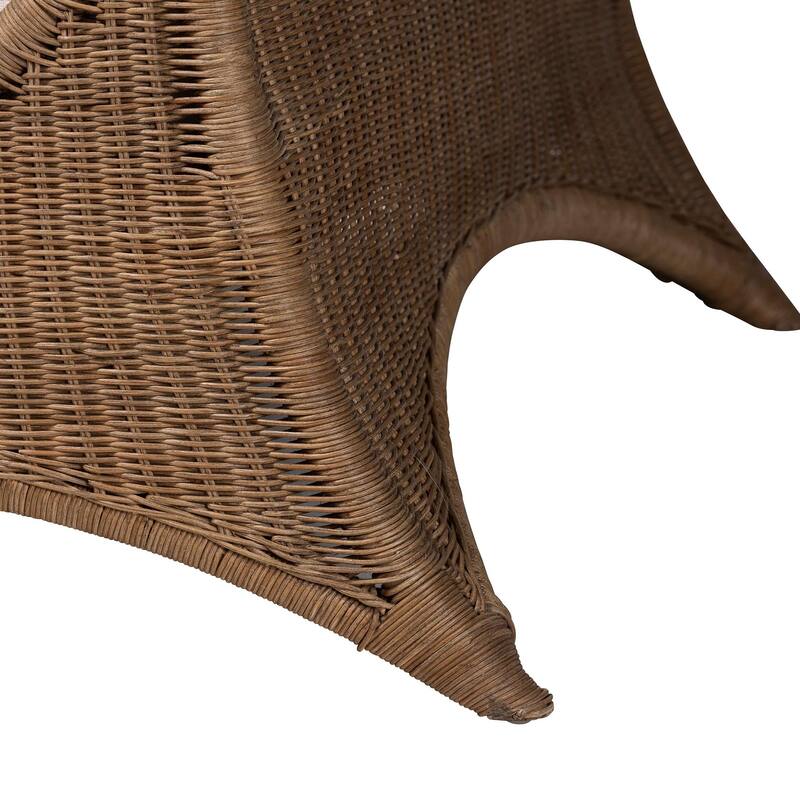 Kalisha Natural Rattan Daybed with Cushions - Coastal Boho Indoor Lounge Sofa Bench for Living Room, Sunroom, or Bedroom