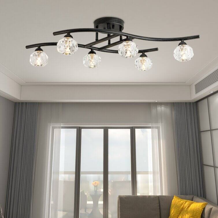 Maxax 6 - Light 29.1'' Sputnik Geometric Semi Flush Mount