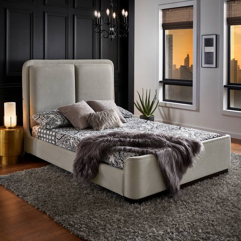 Noe Fabric Upholstered LED Platform Bed by iNSPIRE Q Modern