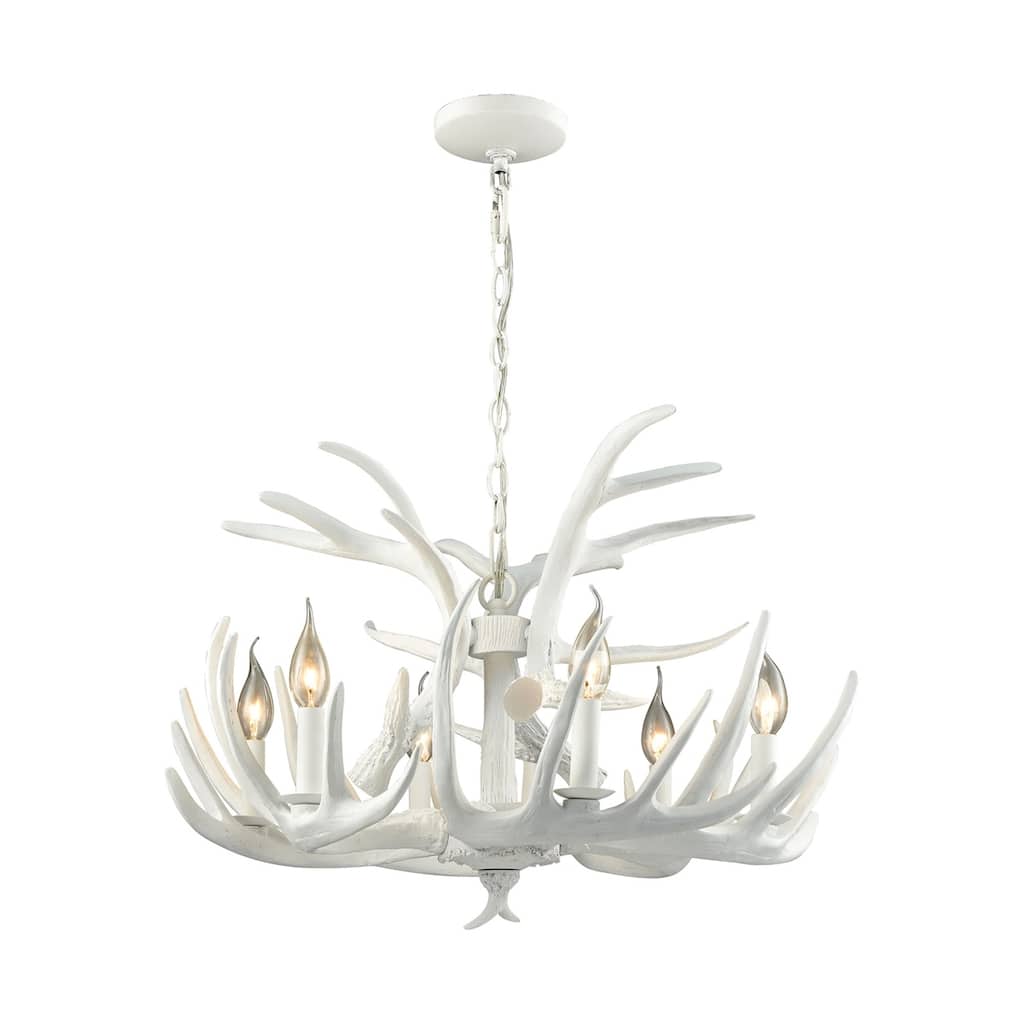 Elk Home Big Sky White Composite 6 Light Chandelier