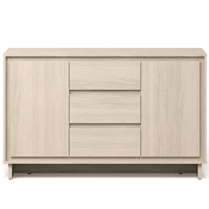 Modern Storage Cabinet with 2 Doors, 3 Drawers & Framed Edge Design - N/A